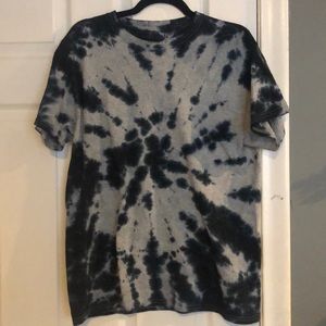 Dark blue and grey tie dye T-shirt